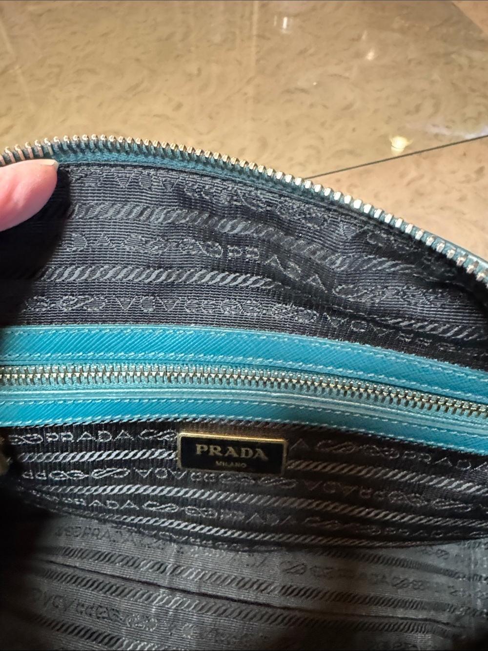 PRADA Milano Saffiano Leather Medium Boston Bag Certified Authenic - Picture 12 of 14